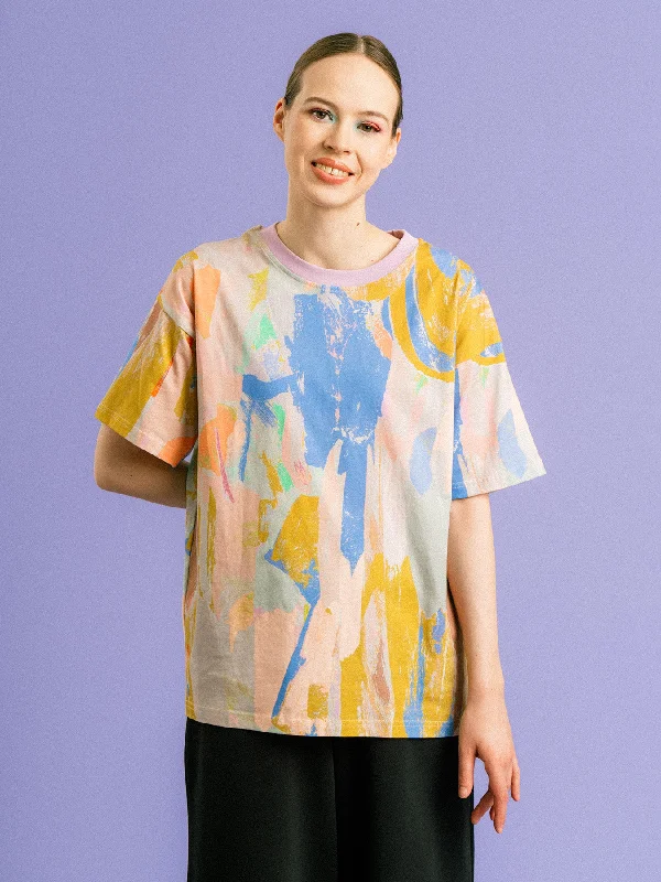 Tara T-Shirt Wisdom Yellow-- Lace Blend Ribbed Blend Corduroy Blend
