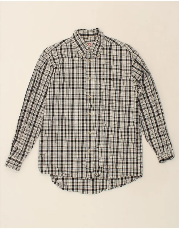 LEVI'S Mens Shirt Small Grey Check-- Polka Dot Checkered Tartan