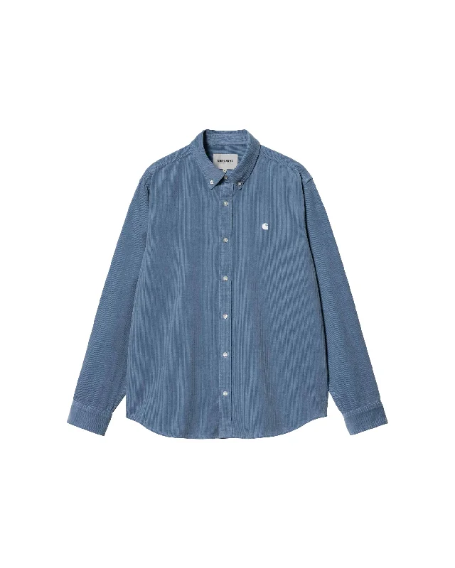 L/S Madison Fine Cord Shirt - Sorrent / Wax-- Sequined Glittery Shiny