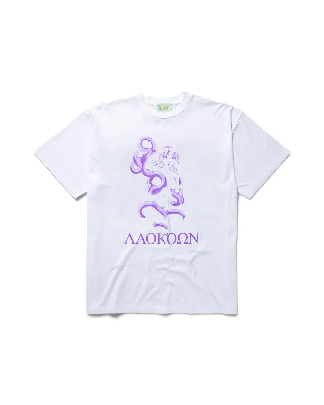 Laocoonte T-Shirt - White-- Denim Fabric Leather Fabric Suede Fabric