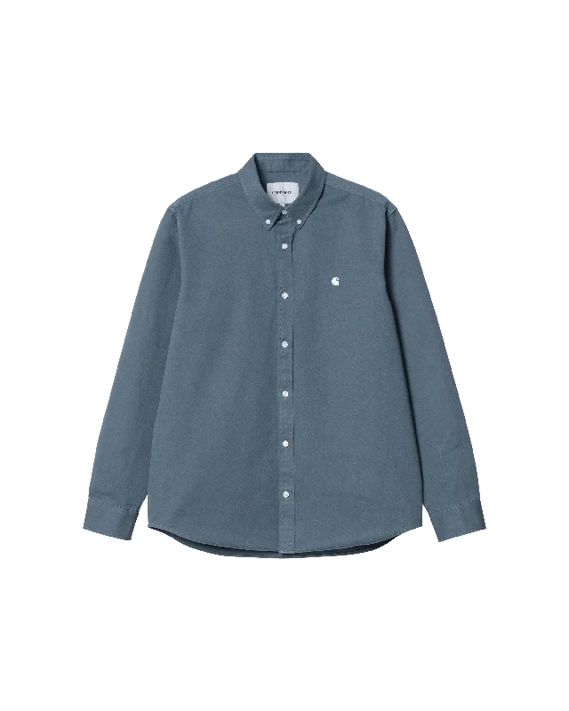 L/S Madison Shirt - Positano / Wax-- Front Pockets Side Pockets Patch Pockets