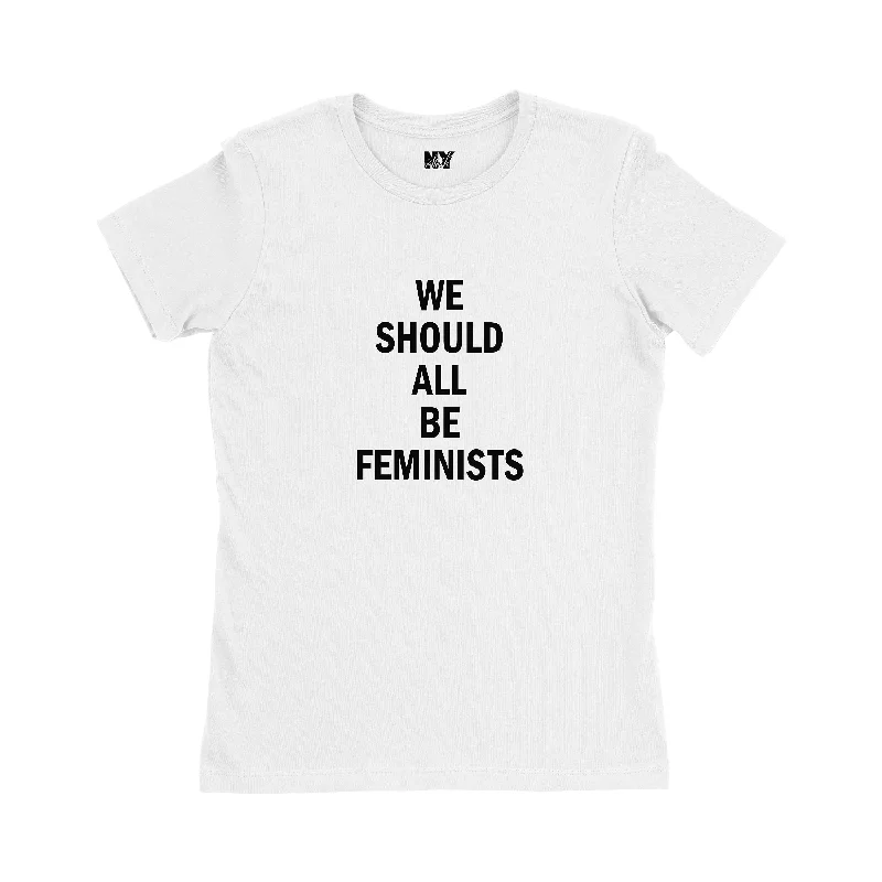 We Should All Be Feminists Shirt, Womens Tee Shirt-- Front Pockets Side Pockets Patch Pockets