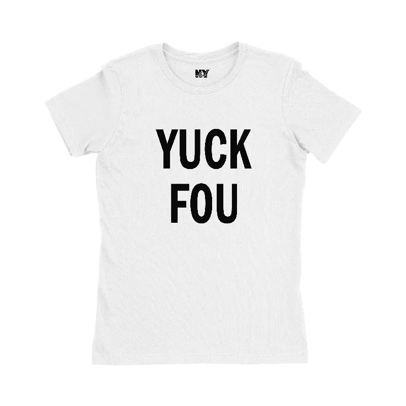 Yuck Fou Shirt, Womens Tee Shirt-- Notch Collar Peter Pan Collar Cowl Neck