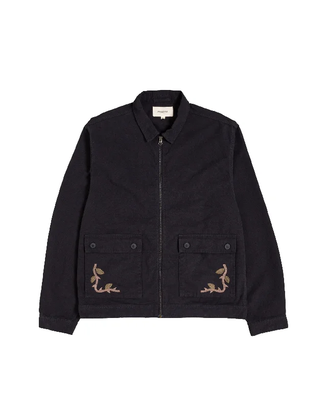 Guild Shirt - Navy-- Faux Fur Fabric Real Fur Fabric Shearling Fabric