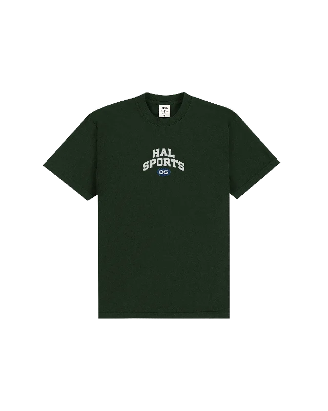 HAL Sports Logo T-shirt - Ivy Green-- Striped Floral Plaid