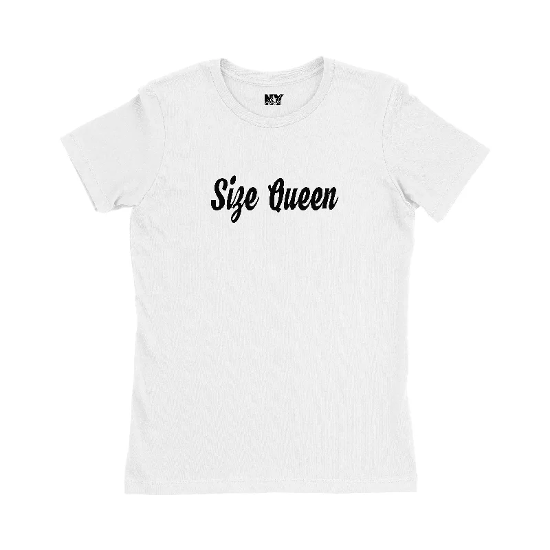 Size Queen Shirt, Womens Tee Shirt-- Handmade Hand-knitted Hand-woven