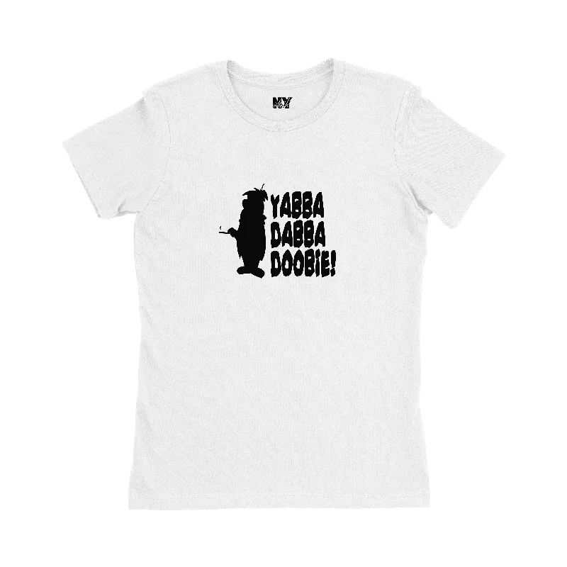 Yabba Dabba Doobie Shirt, Womens Tee Shirt-- Welt Pockets Slit Pockets