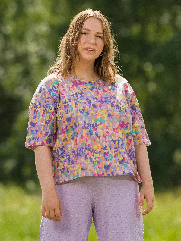 Tyla Shirt Kanerva-- Plaid T-Shirt Polka Dot Checkered