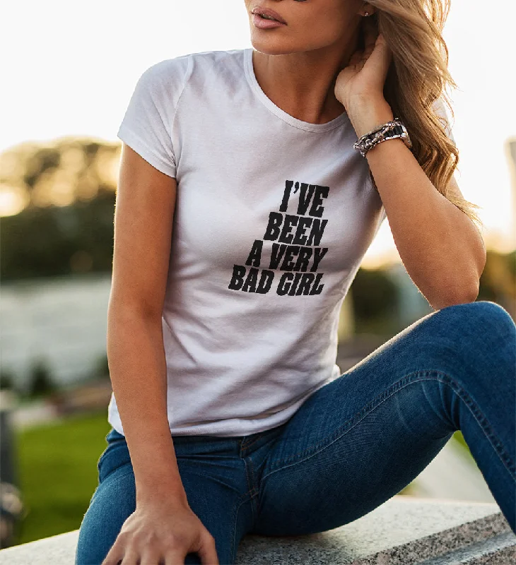 Ive Been A Very Bad Girl Shirt, DDLG Womens Tee Shirt-- Rayon Velvet Corduroy