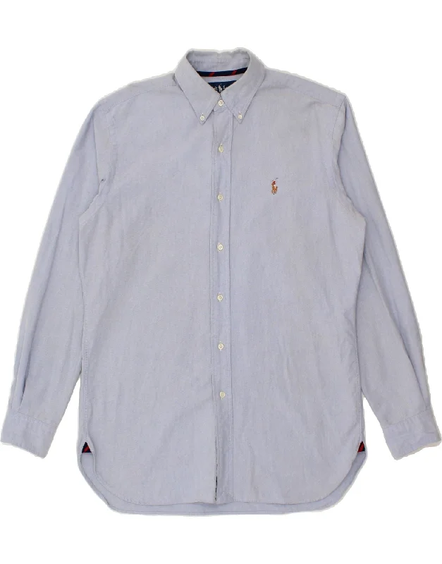 RALPH LAUREN Mens Shirt Medium Blue Cotton-- Graphic T-Shirt Round Neck Polyester