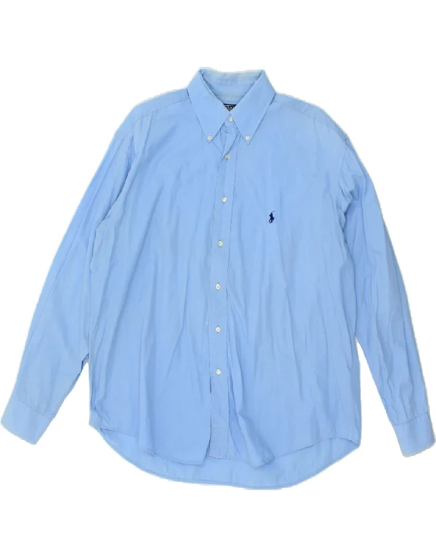 POLO RALPH LAUREN Mens Shirt XL Blue Cotton-- Plaid T-Shirt Polka Dot Checkered