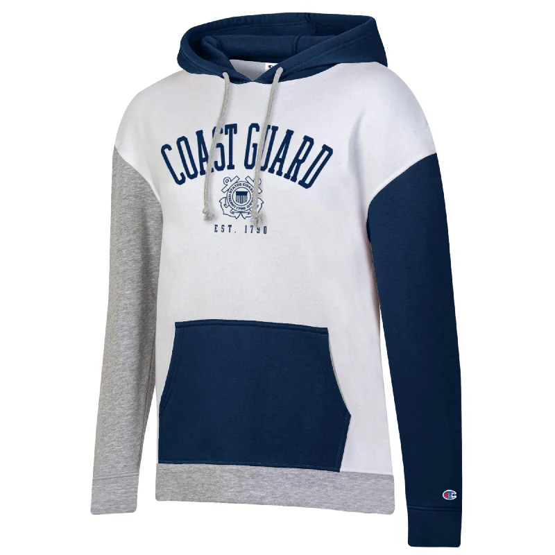 Coast Guard Champion Womens Jersey Hoodie Sweatshirt Zip Hoodie Drawstring Kangaroo Pocket