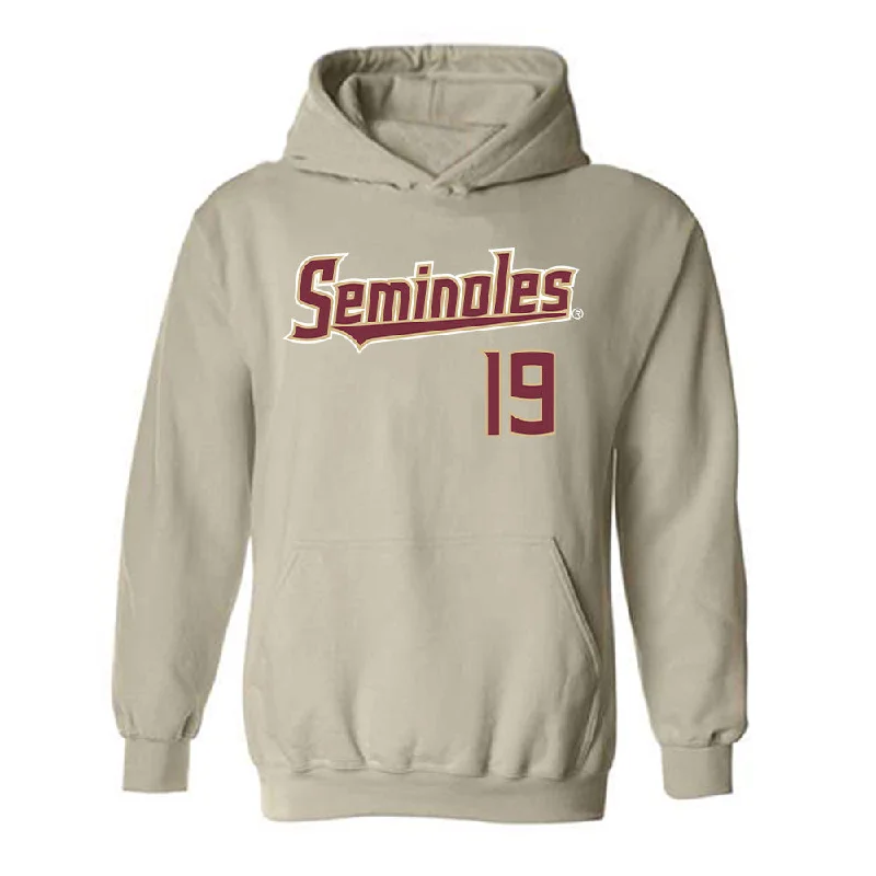 FSU - NCAA Women's Soccer : Kameron Simmonds - Replica Shersey Hooded Sweatshirt Hoodie with Side Slits Relaxed Casual