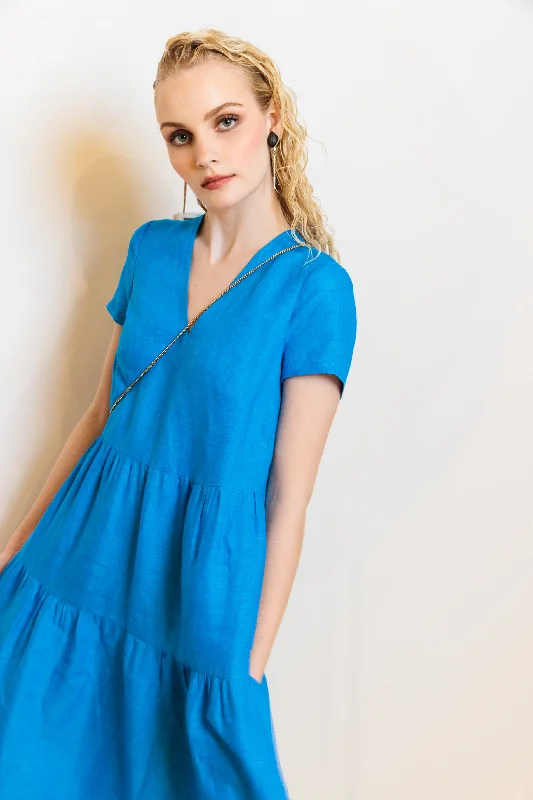 Dress "BARI MAXI" / Linen by Solbiati Tunics Sophisticated sleek