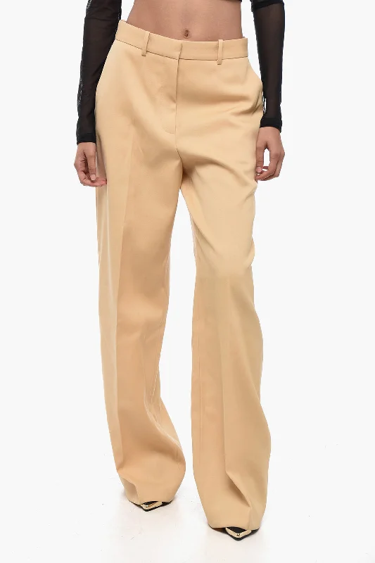 Lanvin Wool Wide-leg Pants with Pleats 42 Italian size Classic Straight-Leg Pants