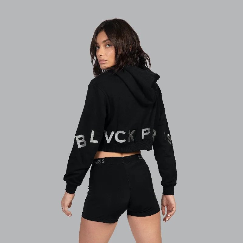 Blvck Bold Cropped Hoodie Hoodie with Puffed Sleeves Voluminous Trendy