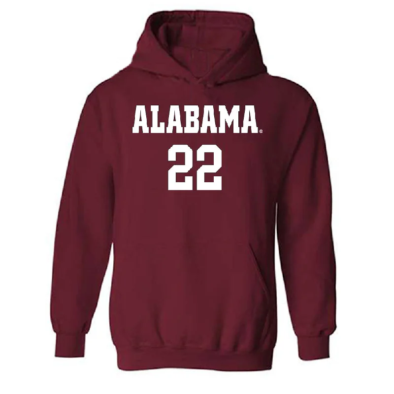 Alabama - NCAA Women's Soccer : Leah Kunde - Hooded Sweatshirt Hoodie with Stripes Bold Sporty