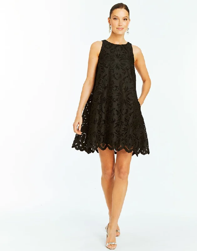Luli Mini Dress in Black Cozy A-Line Mini Dress