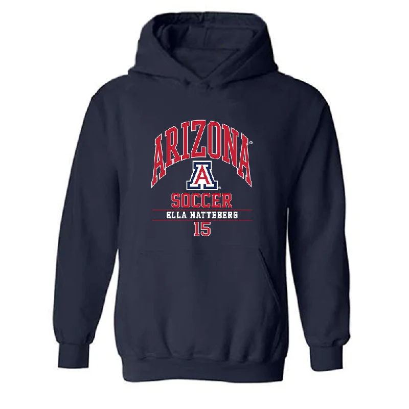 Arizona - NCAA Women's Soccer : Ella Hatteberg - Classic Fashion Shersey Hooded Sweatshirt Hoodie Crop Top Short Trendy