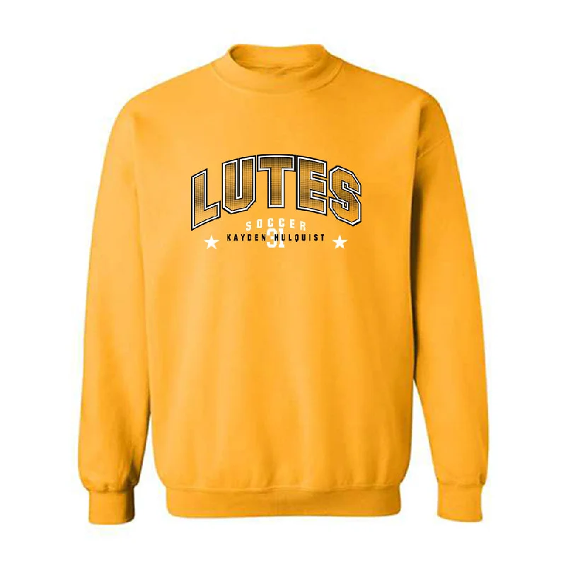 PLU - NCAA Women's Soccer : Kayden Hulquist - Classic Fashion Shersey Crewneck Sweatshirt Hoodie with Distressed Vintage Worn