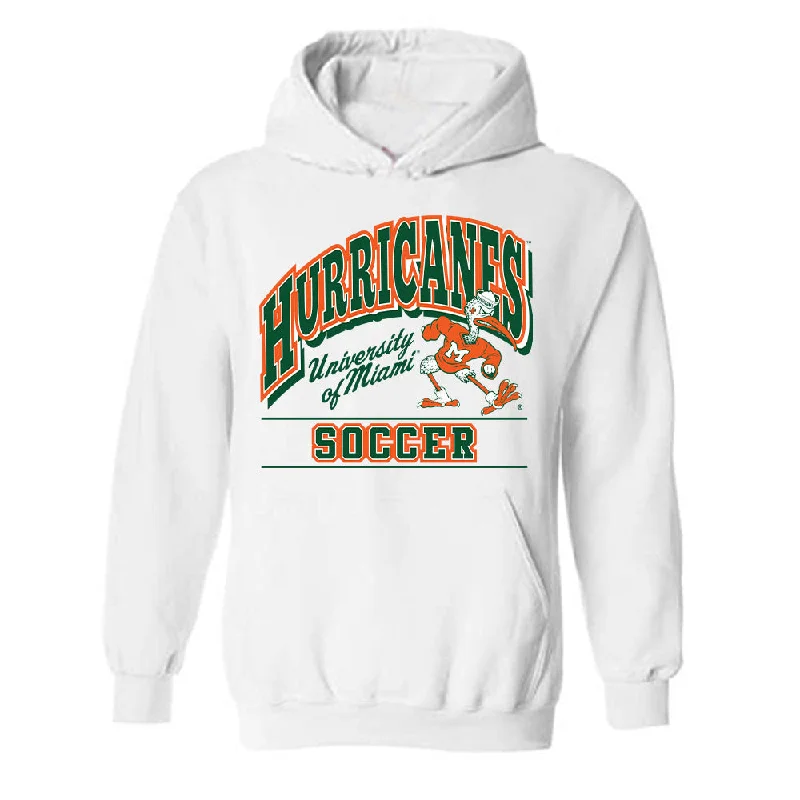 Miami - NCAA Women's Soccer : Claireese Foley - Classic Shersey Hooded Sweatshirt Hoodie with Slim Fit Tailored Modern