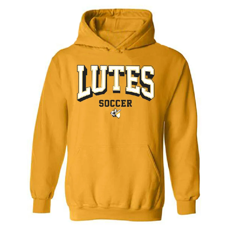 PLU - NCAA Women's Soccer : Kayden Hulquist - Classic Shersey Hooded Sweatshirt Hoodie with Raw Hem Edgy Unfinished