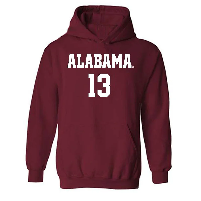 Alabama - NCAA Women's Soccer : Melina Rebimbas - Hooded Sweatshirt Hoodie with Color Block Contrast Stylish
