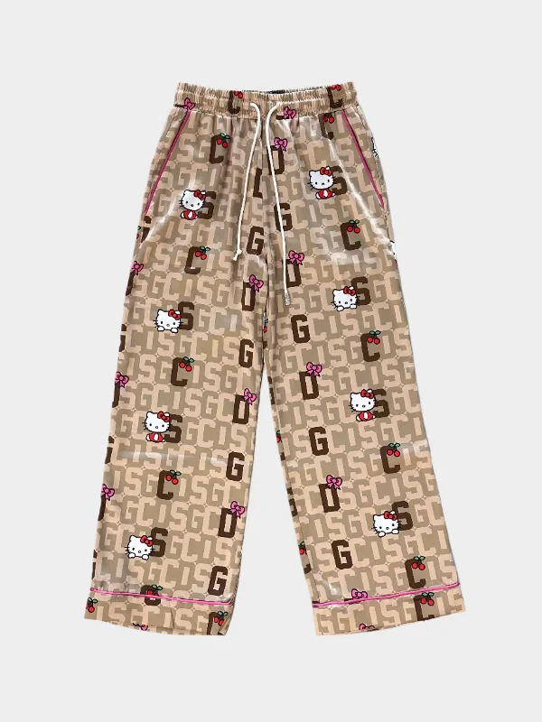 Monogram Pyjama Pants Comfortable Denim Pants