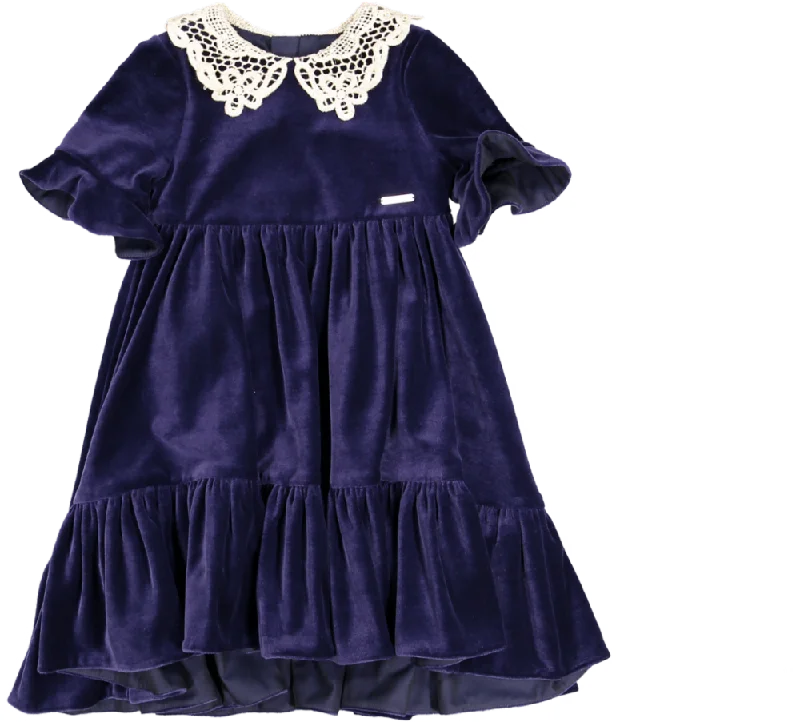 BILLIE DRESS-Navy Velvet Tunics Office stylish