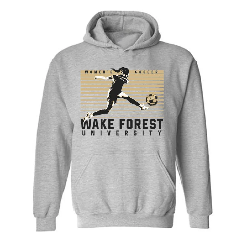 Wake Forest - NCAA Women's Soccer : Sierra Sythe - Generic Sports Shersey Hooded Sweatshirt Hoodie with Pastel Soft Subtle