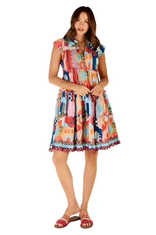 Solaire Dress Print Halter Neckline Beach
