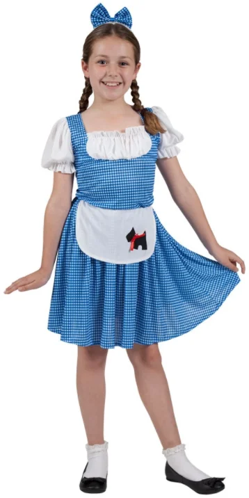 Girls Country Dorothy Fairy Tale World Book Day Fancy Dress Costume Tunics Sophisticated sleek