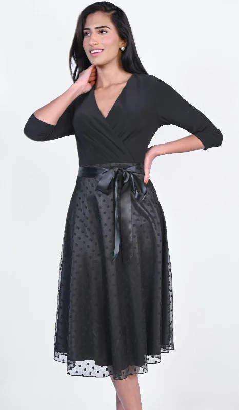 Polka Dot Overlay Skirt Dress Tunics Custom made