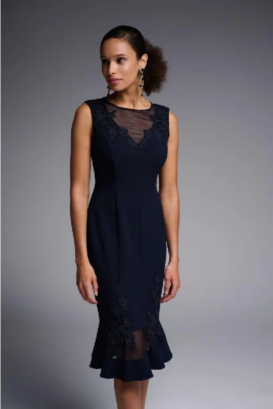 Lace & Mesh Neckline Dress Tunics Party sparkling
