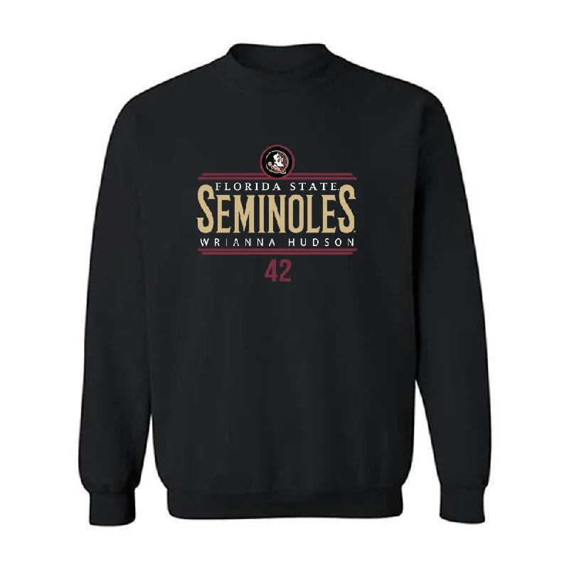 FSU - NCAA Women's Soccer : Wrianna Hudson - Classic Fashion Shersey Crewneck Sweatshirt Hoodie with Logo Branding Identity