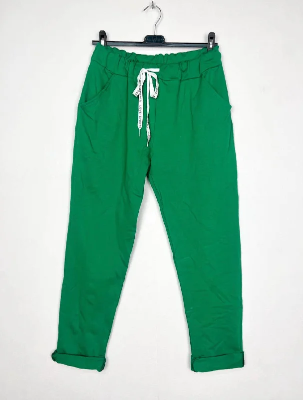 Casual Pants with Laces Soft Stretch Trousers