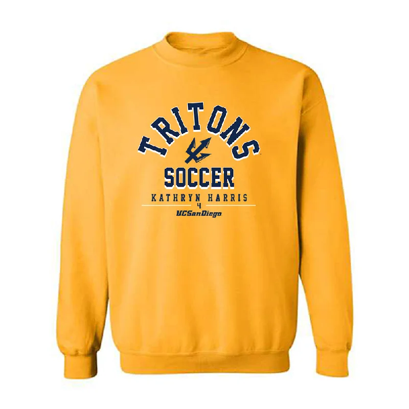 UCSD - NCAA Women's Soccer : Kathryn Harris - Crewneck Sweatshirt Hoodie with Neon Bright Vibrant