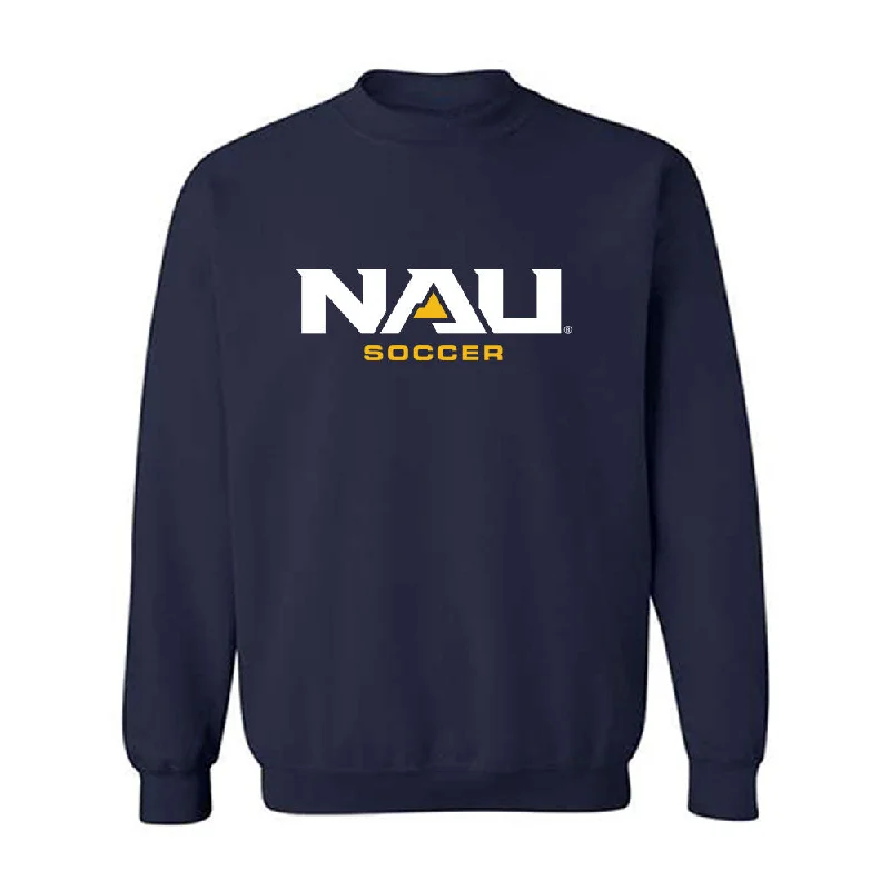 Northern Arizona - NCAA Women's Soccer : Mads Loucks - Classic Shersey Crewneck Sweatshirt Hoodie with Snap Buttons Easy Quick