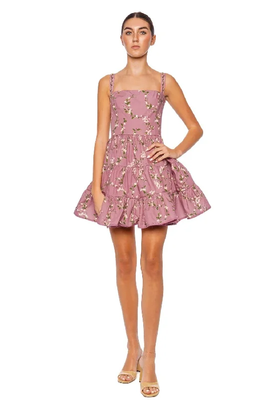 Lima Wisteria Embellished Mini Dress Trendy Mesh Mini Dress
