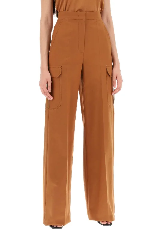 Max Mara Stretch Satin Cargo Pants For Men/w Modern Stretch Trousers