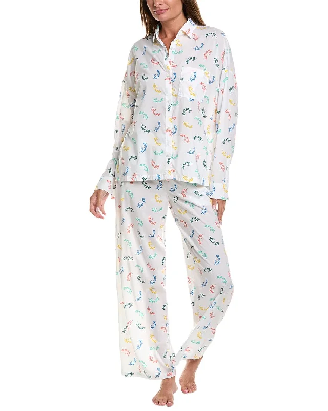 Dkny Top & Pant Sleep Set Classic Chino Pants
