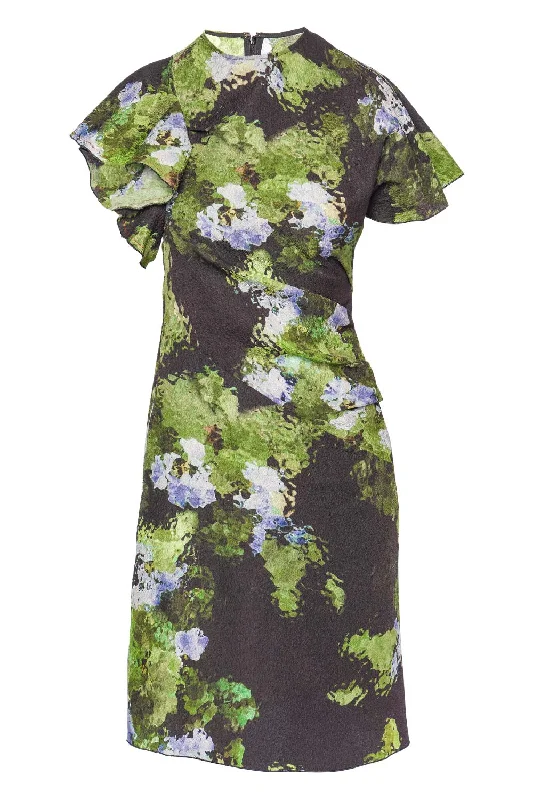 Twist Shoulder Floral Mini Dress Stylish Summer Mini Dress