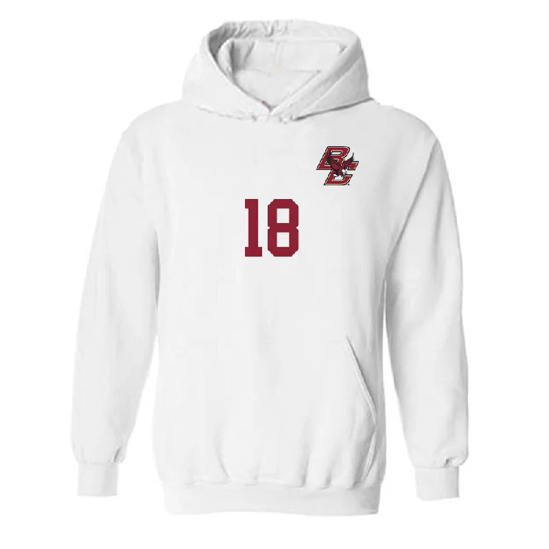 Boston College - NCAA Women's Soccer : Shea Boyle - Replica Shersey Hooded Sweatshirt Hoodie with Hem Elastic Stretchable Comfortable