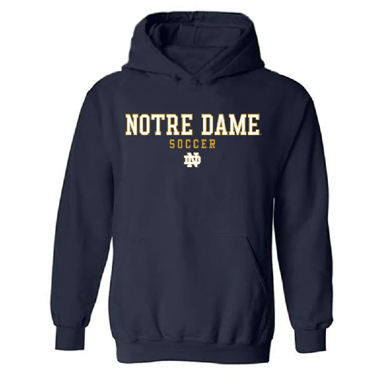 Notre Dame - NCAA Women's Soccer : Jackie Hollomon - Generic Shersey Hooded Sweatshirt Hoodie with Turtle Neck Cozy Winter