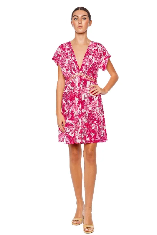 Cecile Pink Jengel Mini Dress Cozy Sweater Mini Dress