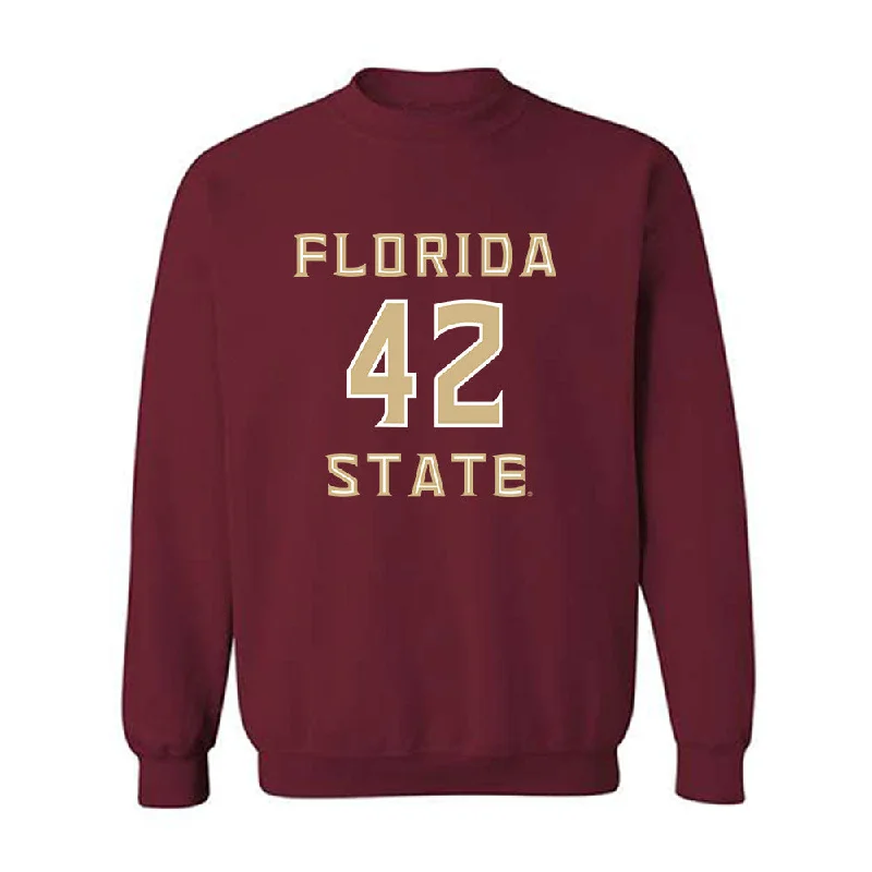 FSU - NCAA Women's Soccer : Wrianna Hudson - Replica Shersey Crewneck Sweatshirt Hoodie with Pocket Utility Practical