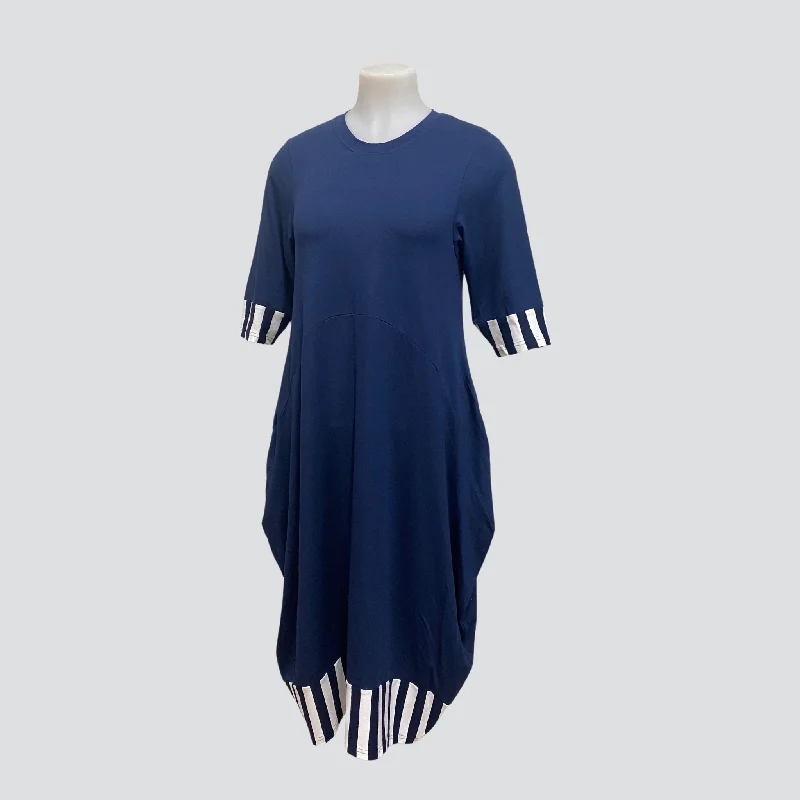 JS SUMMER POCKET DRESS Crew Neckline Casual