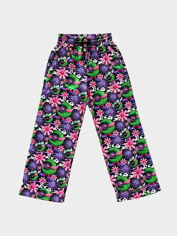 Monogram Pyjama Pants Comfortable Denim Leggings