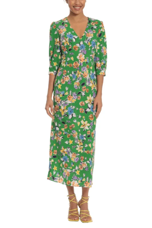 Donna Morgan D7997M - V-Neck Empire Waist Casual Dress Tunics Sophisticated sleek