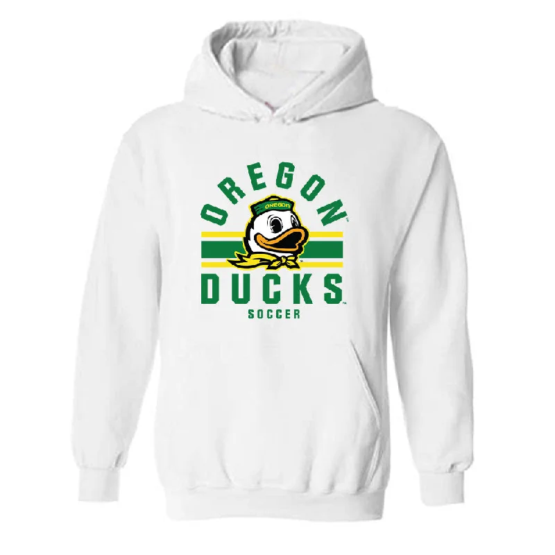 Oregon - NCAA Women's Soccer : Lauren Kenny - Classic Shersey Hooded Sweatshirt Hoodie with Metallic Shiny Futuristic